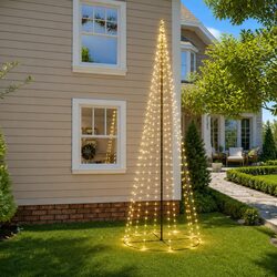 Versatile Christmas Cone Tree for Indoor and Outdoor Use