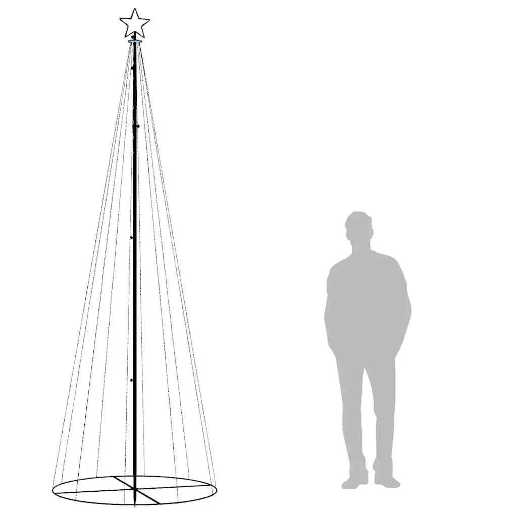 Christmas Cone Tree 310 Cold White LEDs 100x300cm Indoor Outdoor Holiday
