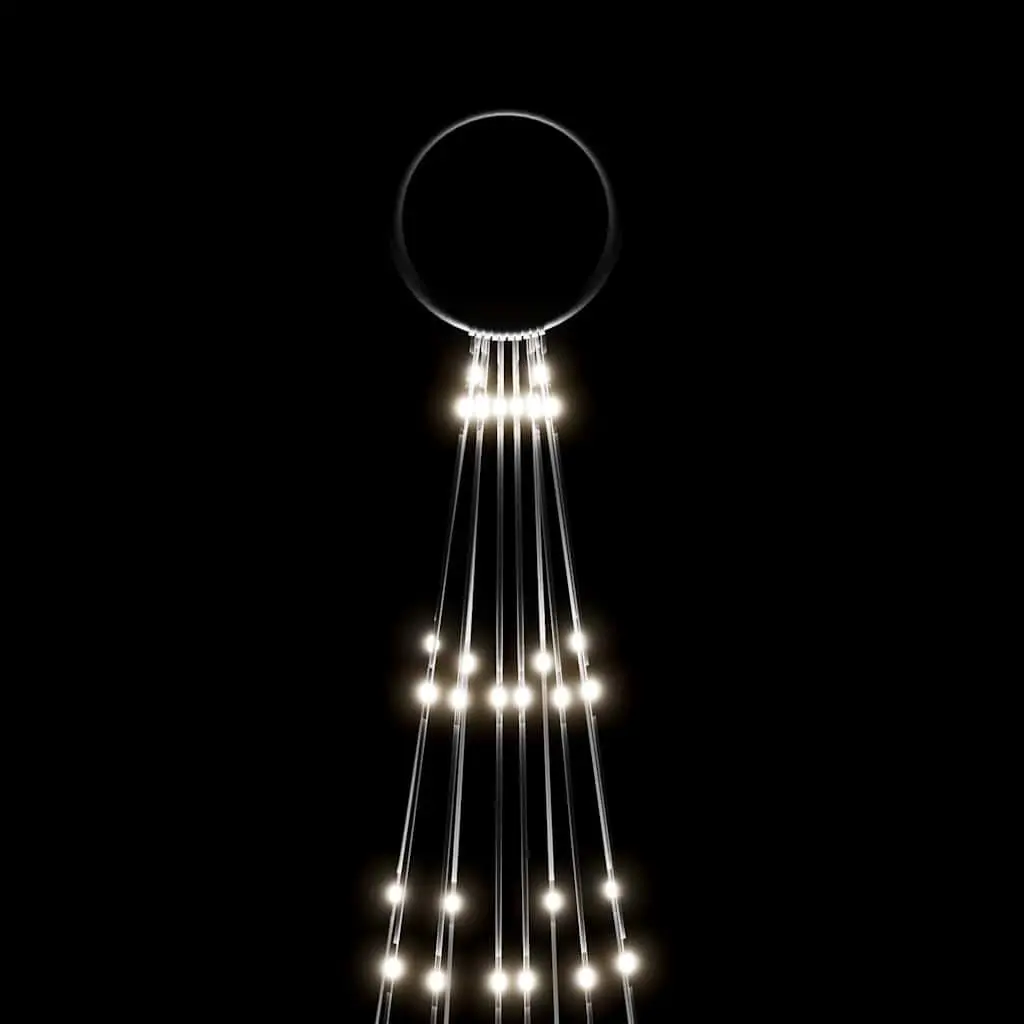 Christmas Tree Light Outdoor 300cm Flagpole Decoration 310 Cold White LEDs 8 Lighting Effects