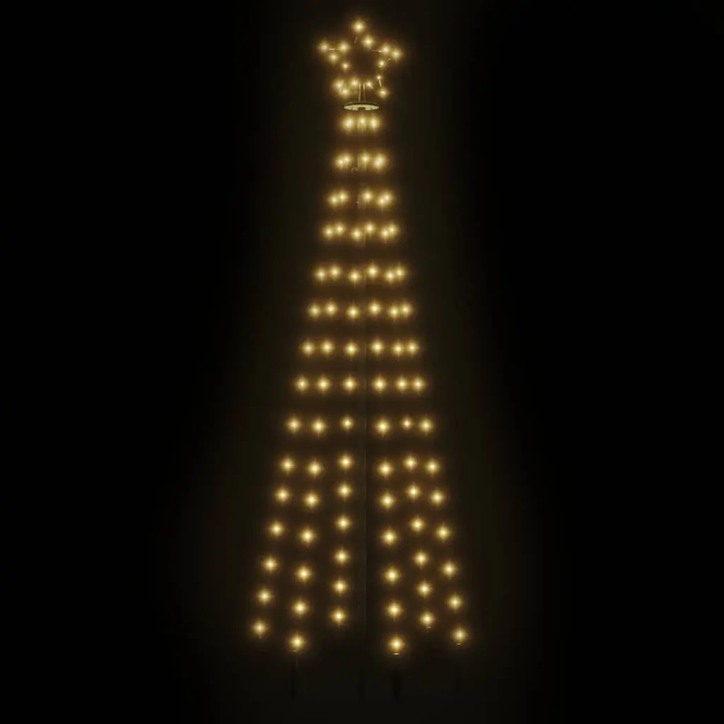 Christmas Tree with Spike 180cm Warm White 108 LEDs 8 Lighting Effects Indoor