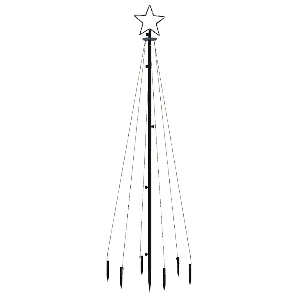 Christmas Tree with Spike 180cm Cold White 108 LEDs 8 Lighting Effects Holiday