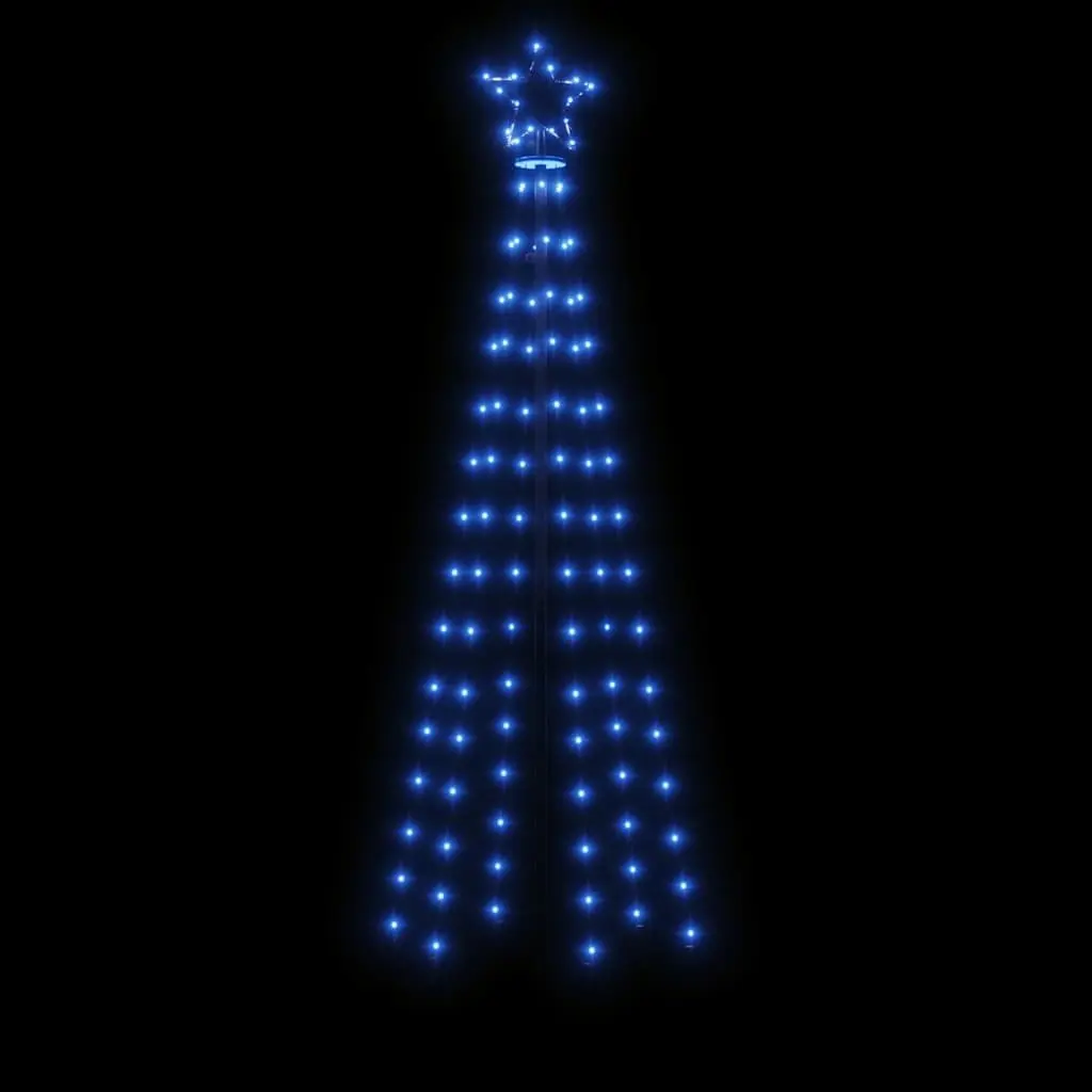 Blue Christmas Tree with 108 LEDs 180cm Spike Base Holiday Home Garden
