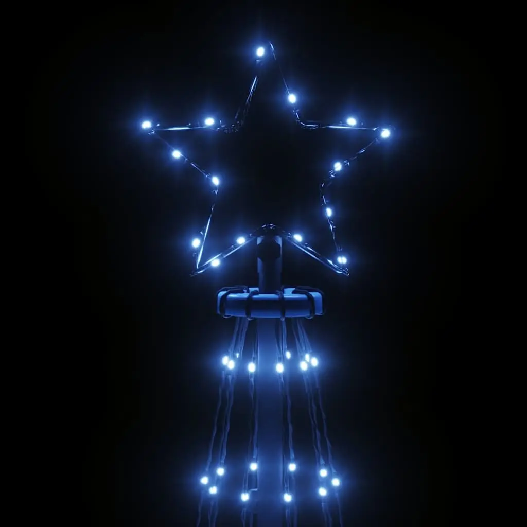Blue Christmas Tree with 108 LEDs 180cm Spike Base Holiday Home Garden