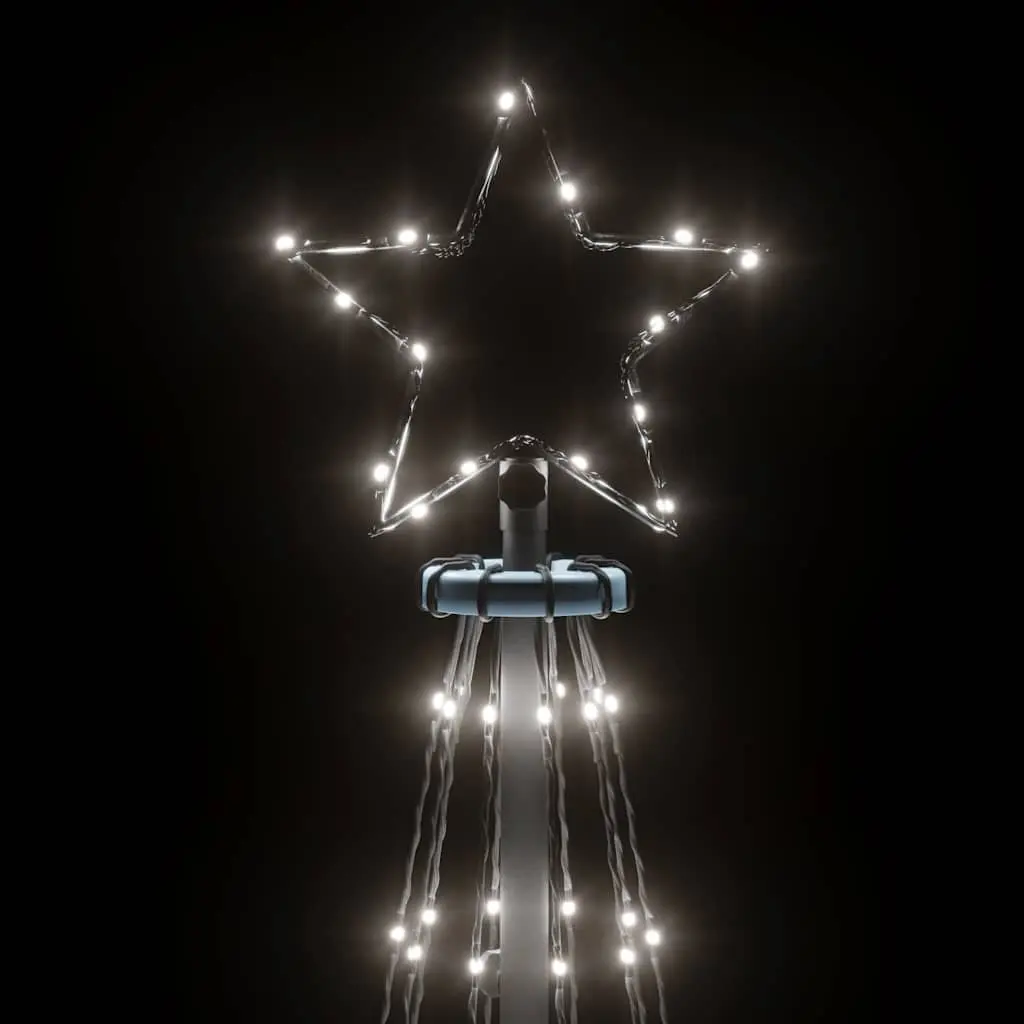 Christmas Tree with Spike 300cm Tall Cold White LEDs Holiday Home Decor