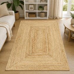 Versatile Brown Jute Rug 200x300 cm for Home Spaces
