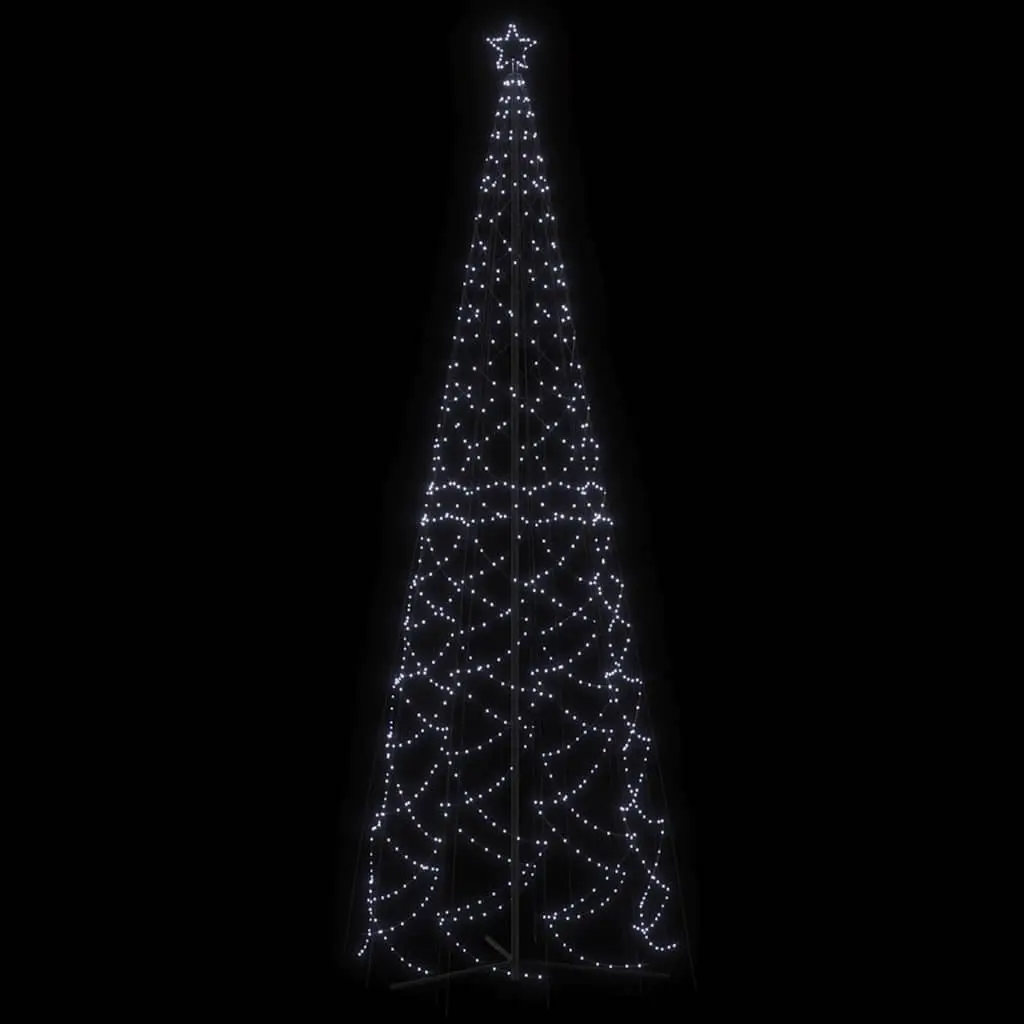 Christmas Cone Tree LED 500cm Tall 160cm Wide Cold White 1400 Lights 8 Modes Indoor Outdoor