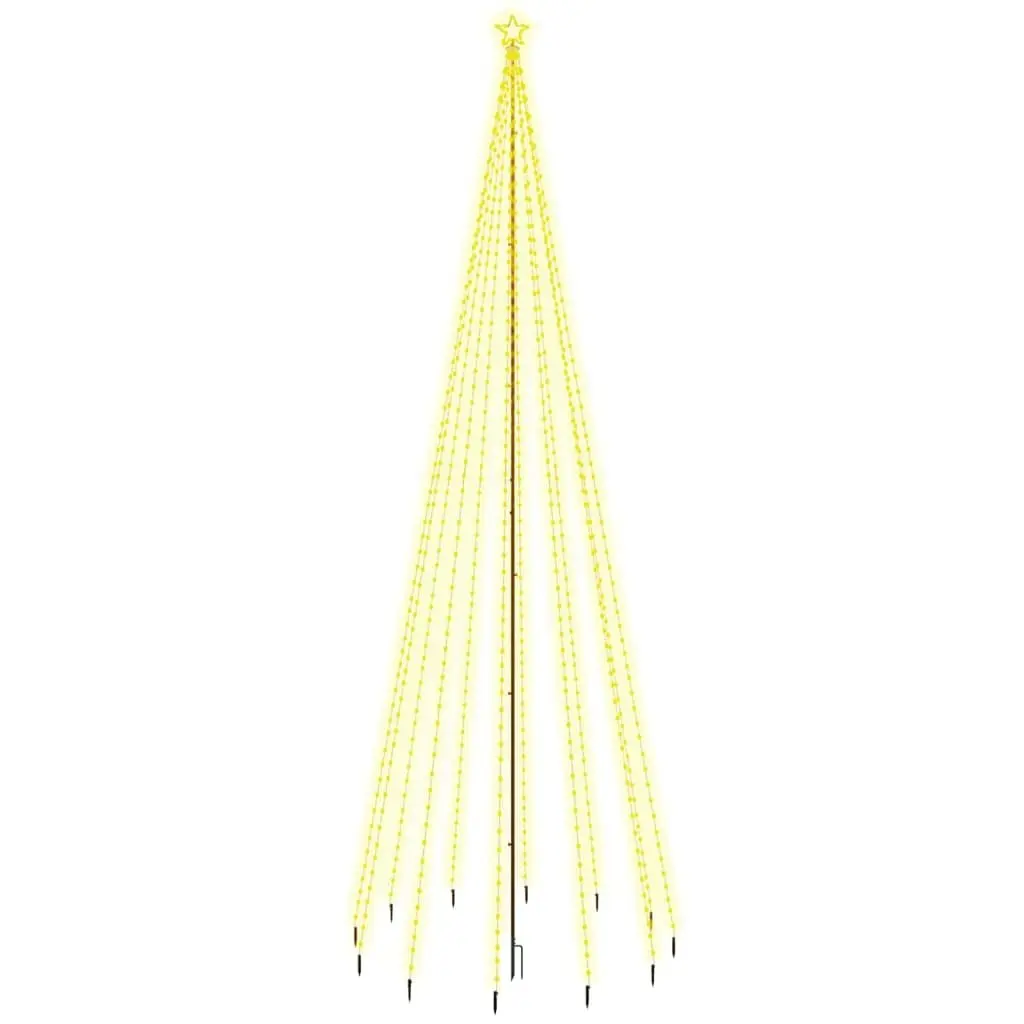 Christmas Tree Spike 500cm White Warm White LEDs 8 Light Effects