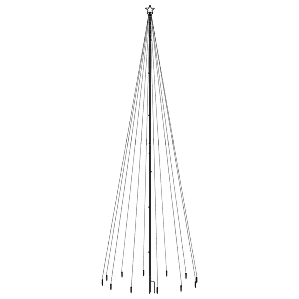 Christmas Tree Spike 500cm White Warm White LEDs 8 Light Effects
