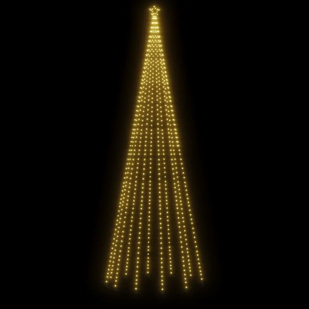 Christmas Tree Spike 500cm White Warm White LEDs 8 Light Effects