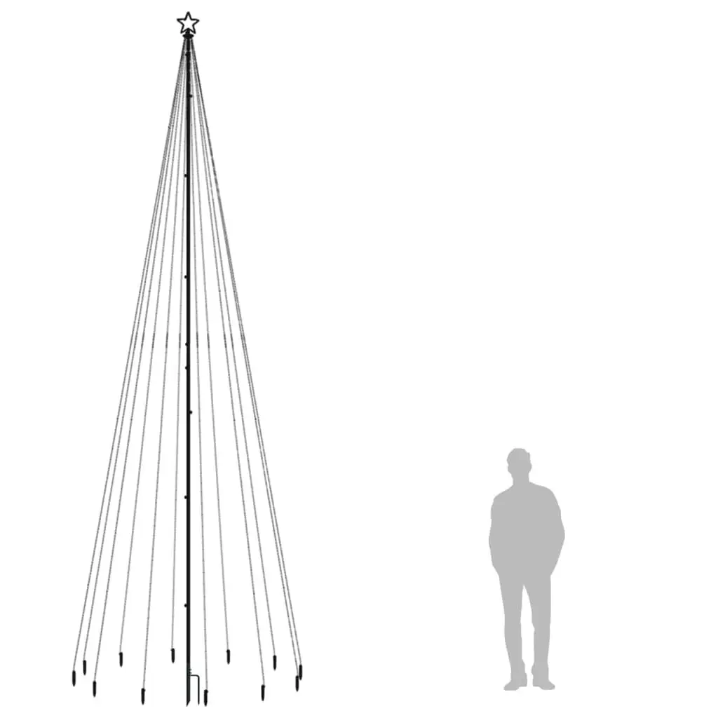Christmas Tree Spike 500cm White Warm White LEDs 8 Light Effects