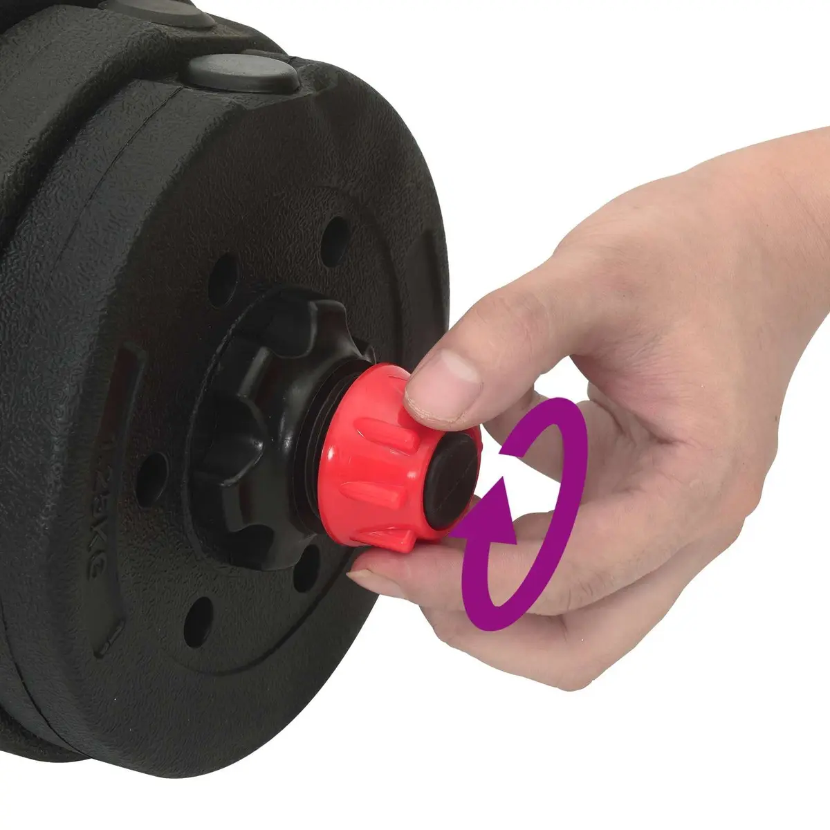 Adjustable Dumbbell Set 40kg PVC Iron Sand Black