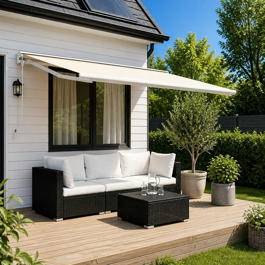 Awning Replacement Fabric Polyester 400 x 300 cm Cream UV Weather Resistant