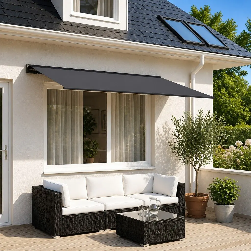 Awning Replacement Fabric Anthracite 450 x 300 cm Outdoor Shade Polyester