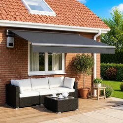 Functional Awning Fabric for Gardens: 500 x 300 cm, Anthracite