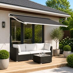 Awning Replacement Fabric Anthracite 500 x 350 cm Outdoor Shade Cloth Polyester