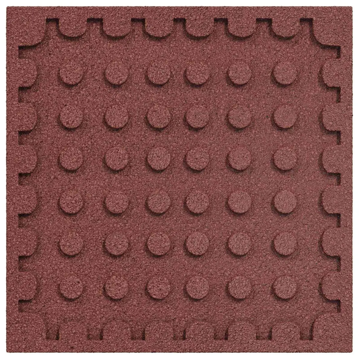 Fall Protection Tiles Rubber Outdoor Garden Flooring 50x50cm Red 12 Piece