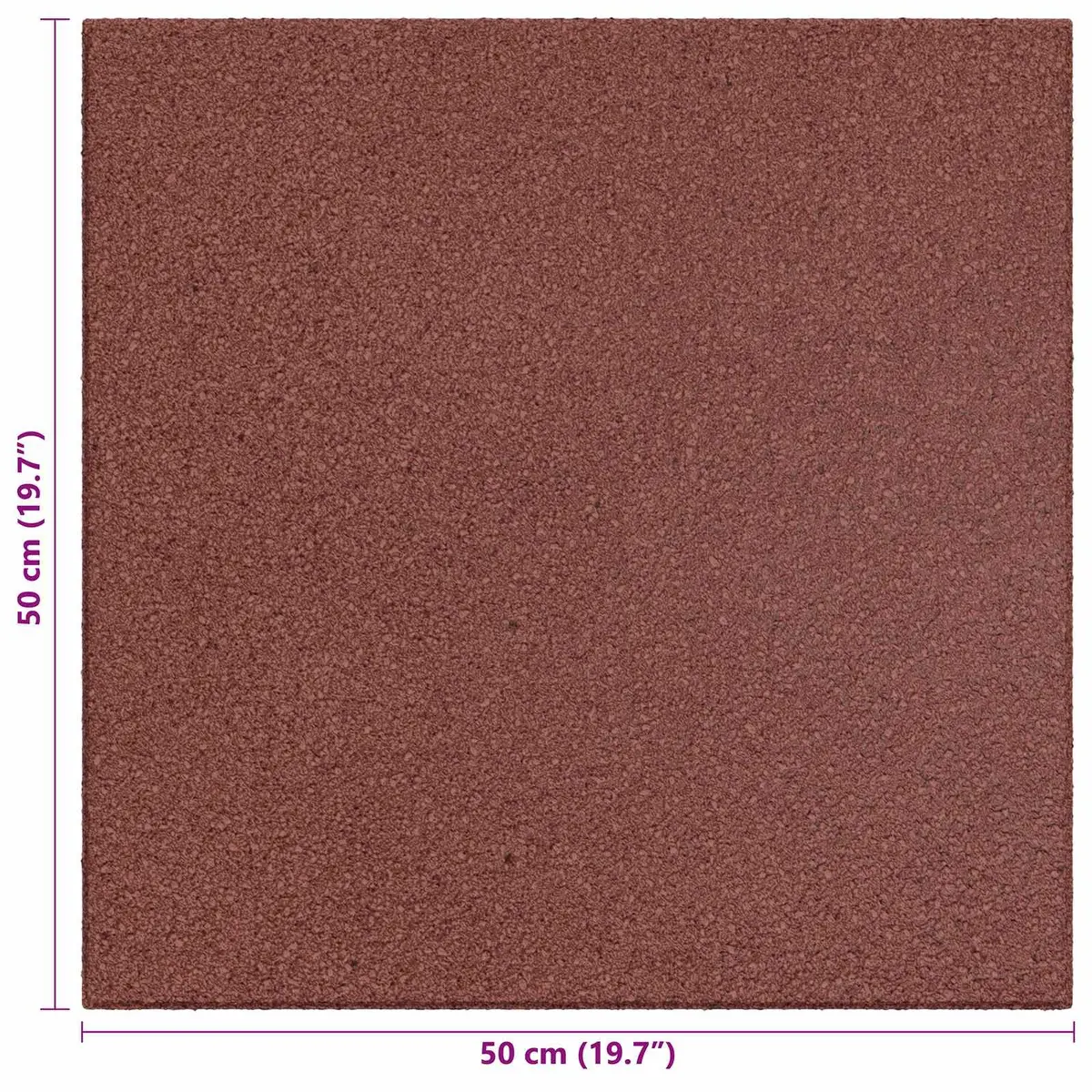 Fall Protection Tiles Rubber Outdoor Garden Flooring 50x50cm Red 12 Piece