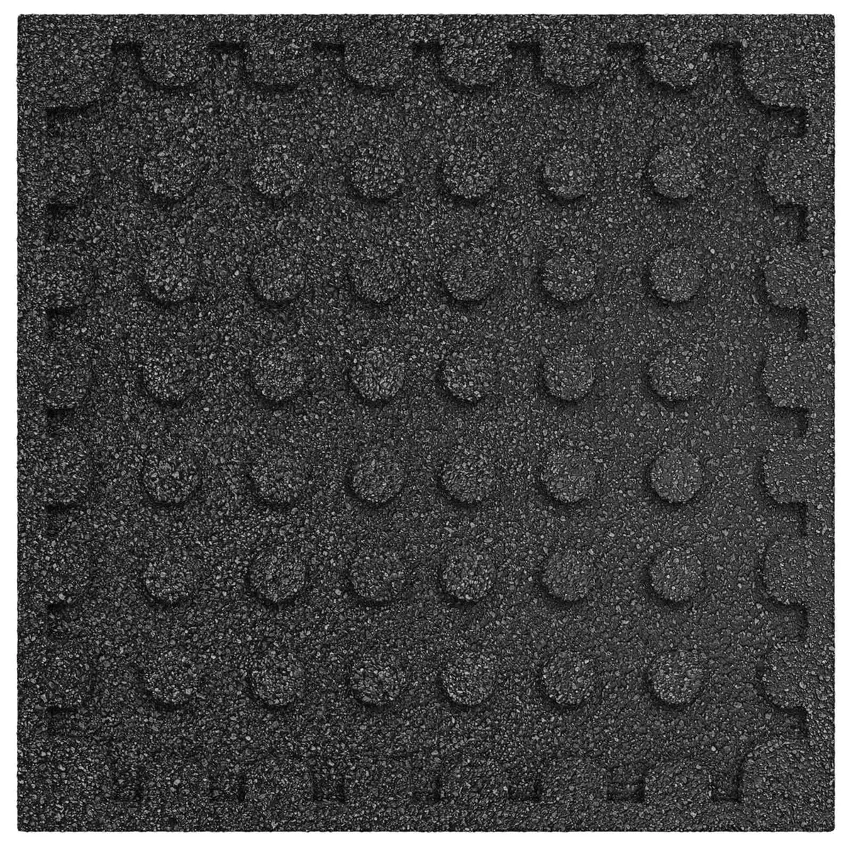 Fall Protection Tiles Rubber 50 x 50 cm 3 cm Thick Black Outdoor Flooring