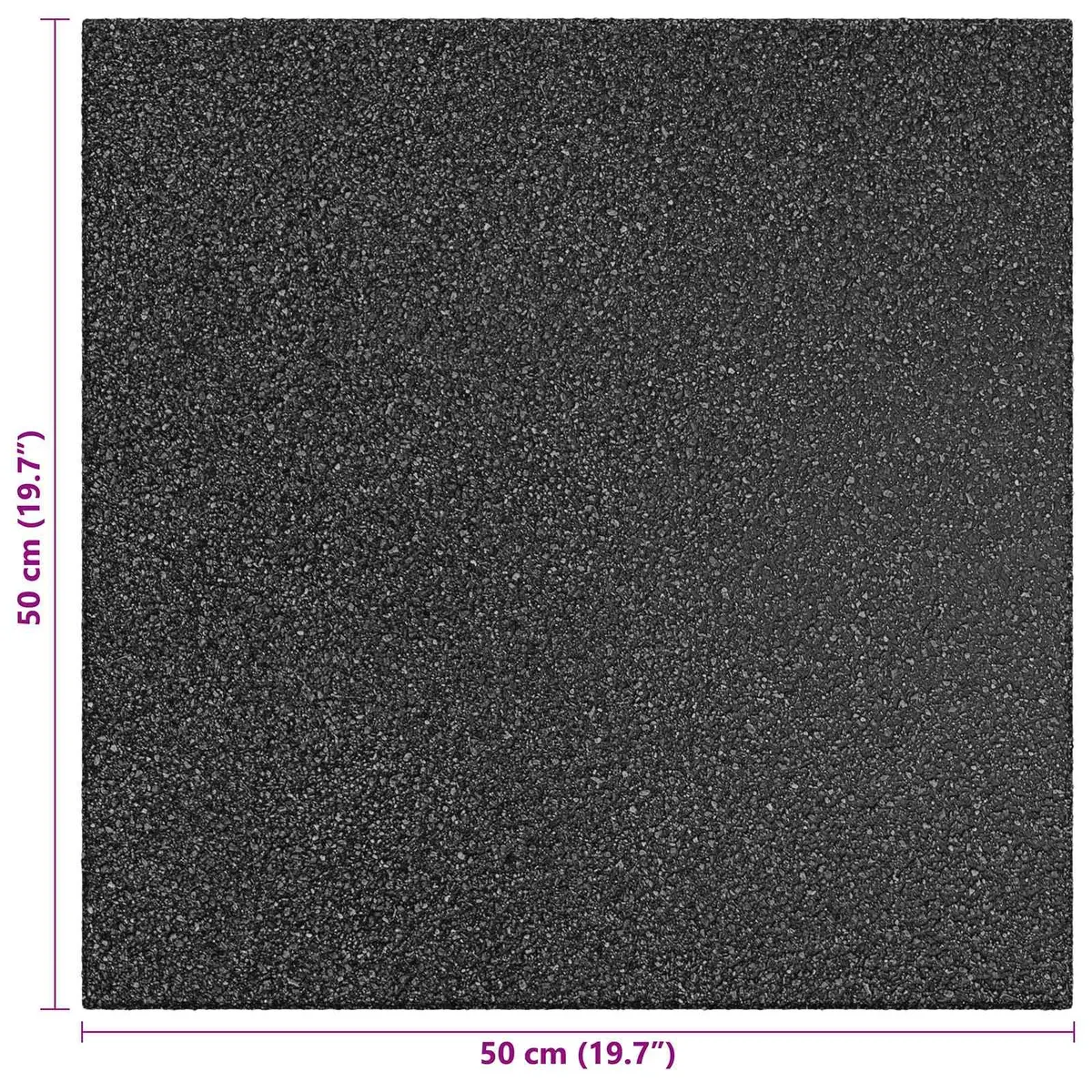 Fall Protection Tiles Rubber 50 x 50 cm 3 cm Thick Black Outdoor Flooring