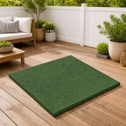 Versatile Green Fall Protection Tiles 24 pcs for Outdoor Use