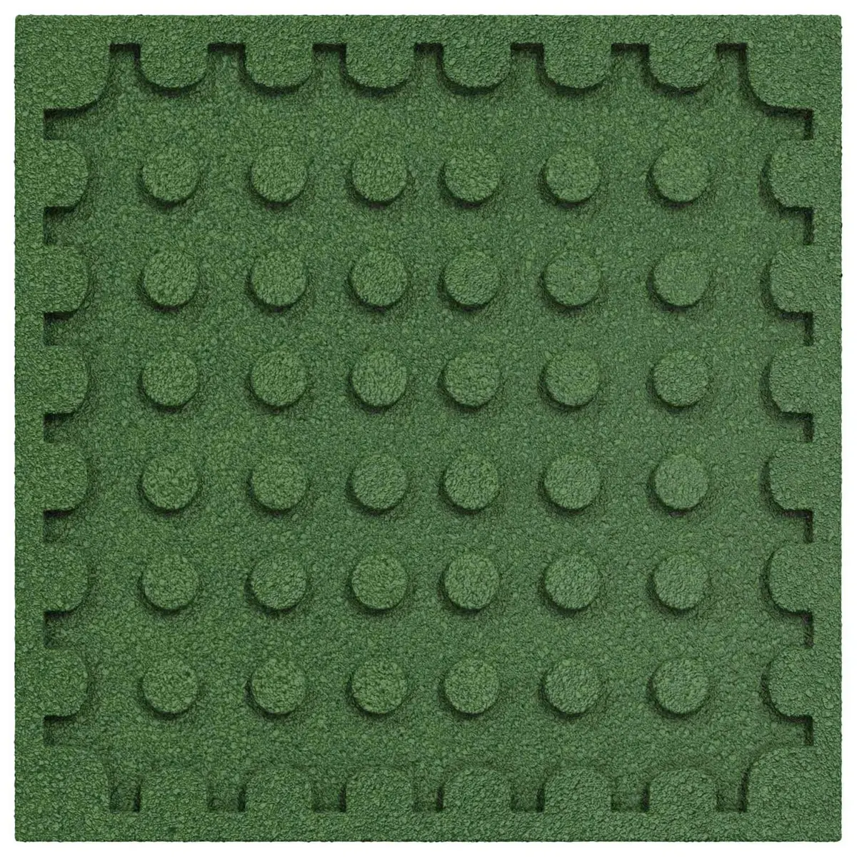 Fall Protection Tiles Green Rubber 50 x 50 cm 3 cm Thick Outdoor Flooring 24 Pieces