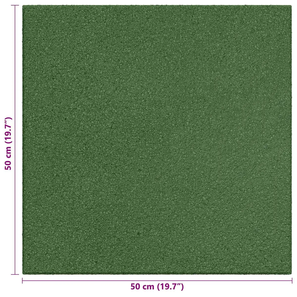 Fall Protection Tiles Green Rubber 50 x 50 cm 3 cm Thick Outdoor Flooring 24 Pieces