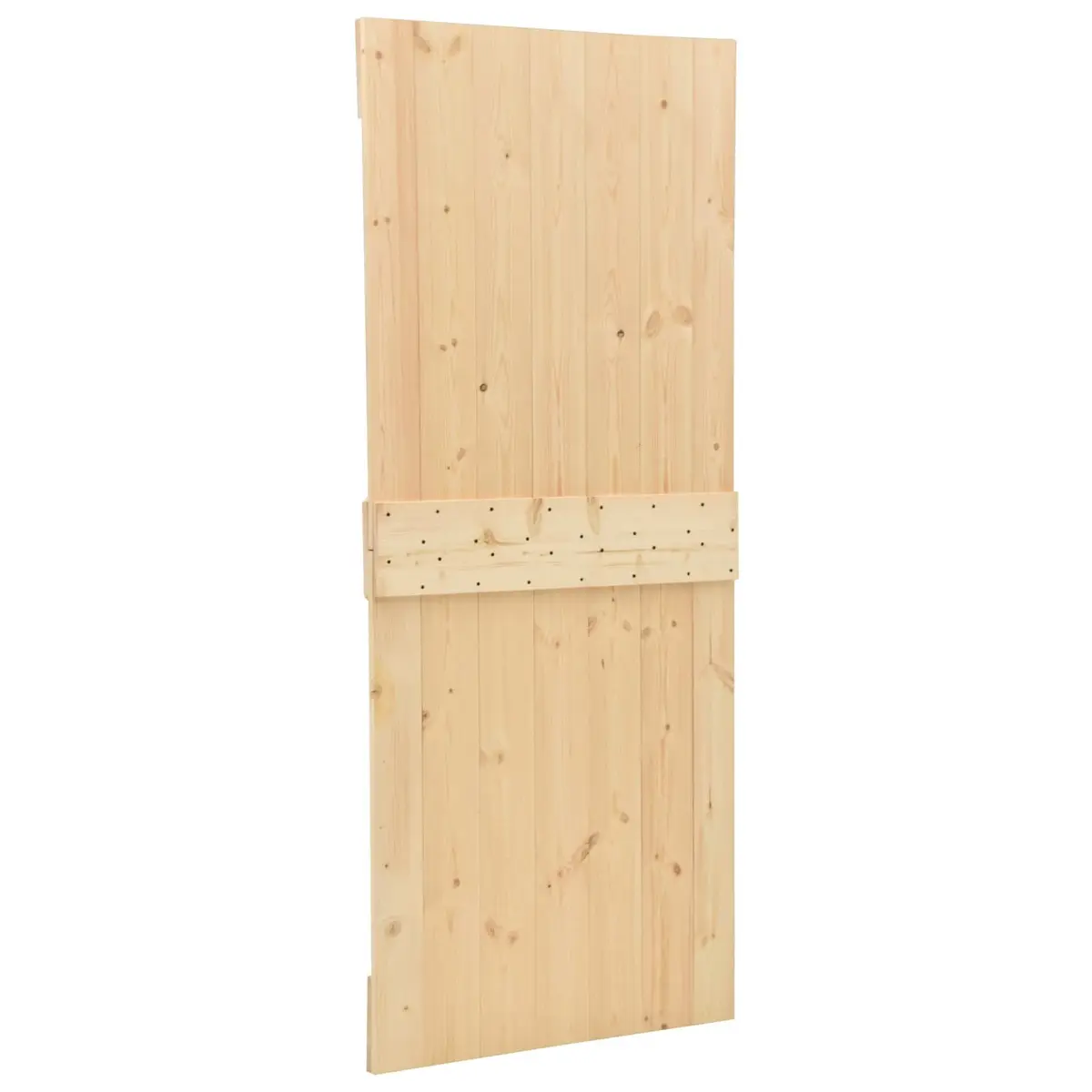 Sliding Door Solid Pine Wood Natural Brown Modern Room Divider 80 x 210 cm