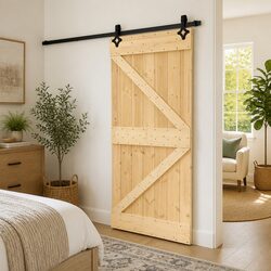 Practical Sliding Door 90 x 210 cm for Compact Spaces
