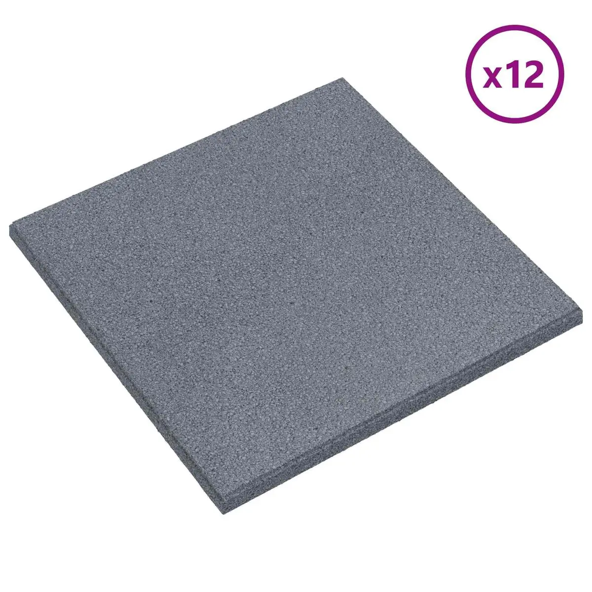 Fall Protection Tiles 12 pcs Grey 50 x 50 cm Outdoor Garden Play Area Flooring