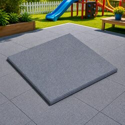 Practical Fall Protection Tiles 18 pcs Grey for Home Use
