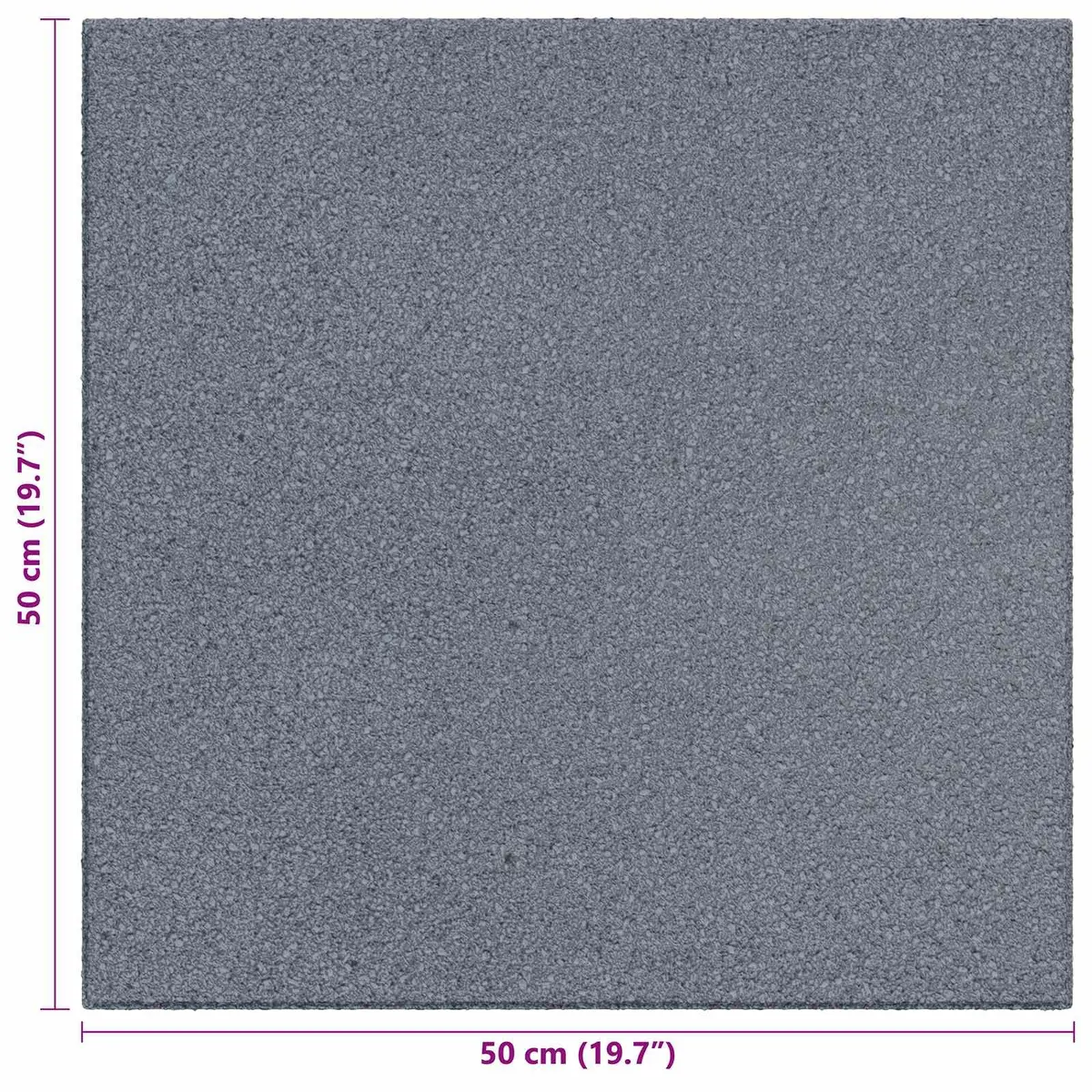 Fall Protection Tiles Rubber 50 x 50 cm Grey 3 cm Thick Outdoor Flooring Safety Mats