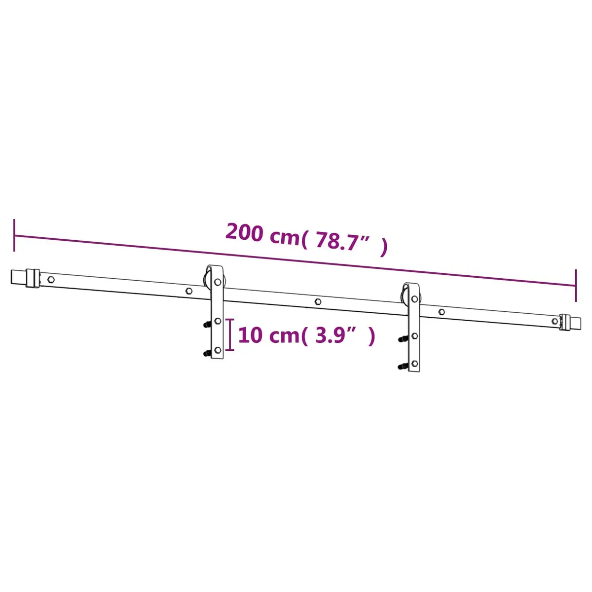 Sliding Door for Space Optimization 85 x 210 cm