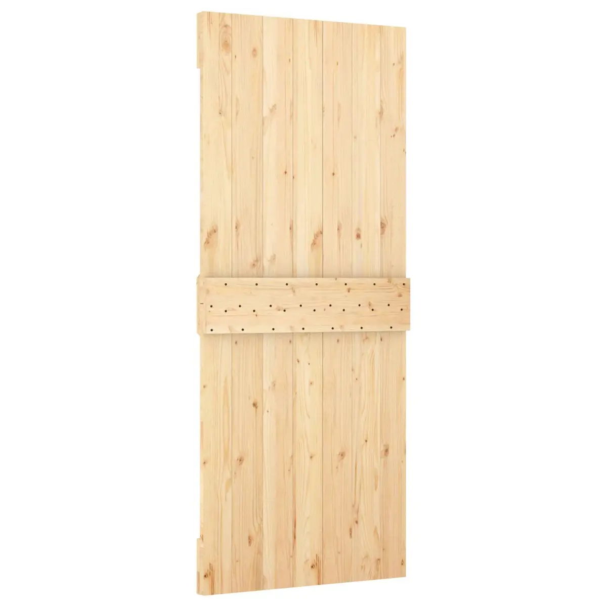 Sliding Door Solid Pine Wood 80x210cm Natural Brown Modern Interior Room Divider