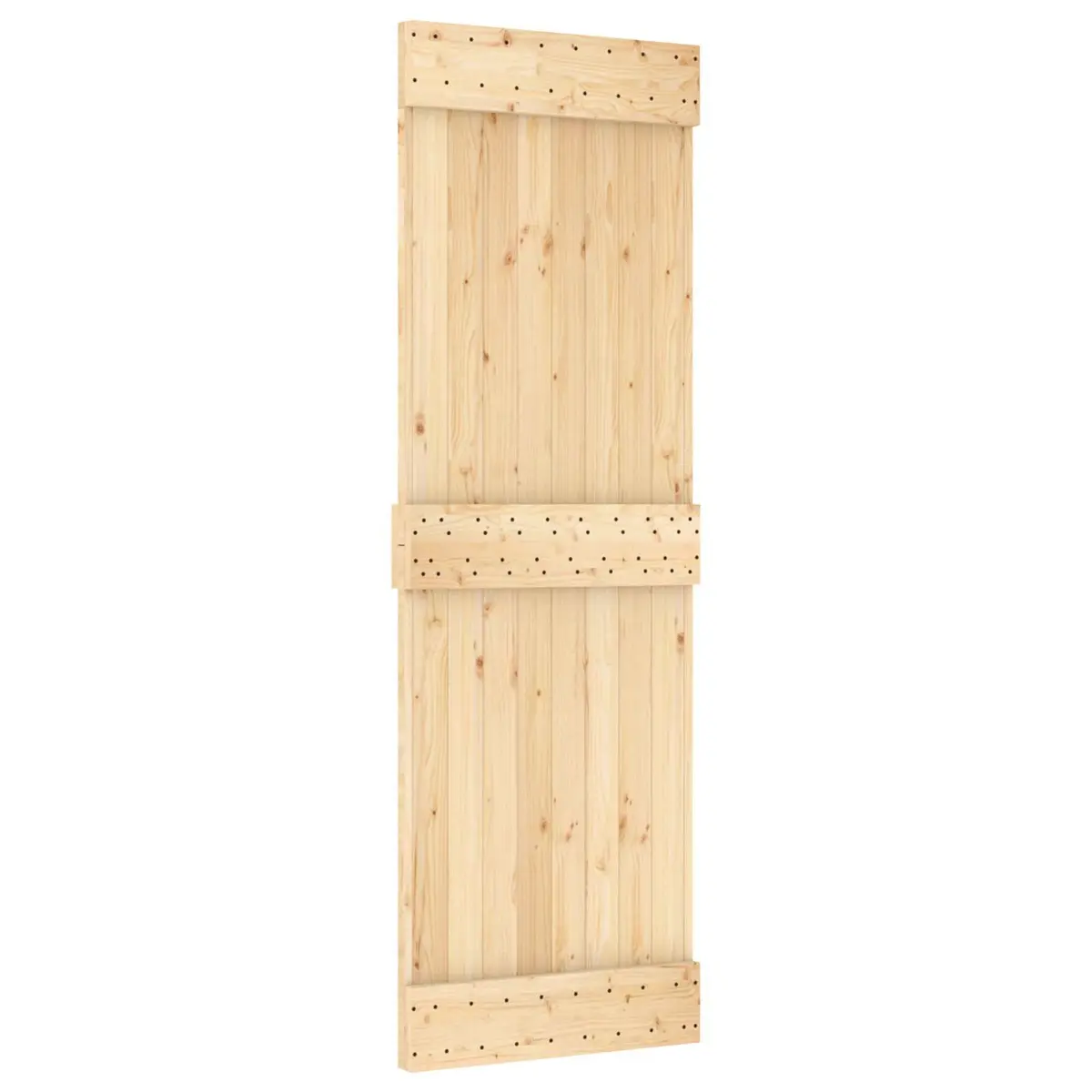 Sliding Door Solid Pine Wood 70 x 210 cm Natural White Modern Room Divider