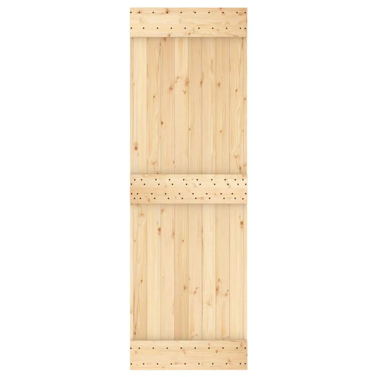 Sliding Door Natural Brown 70 x 210 cm Solid Pine Wood Modern Interior Room