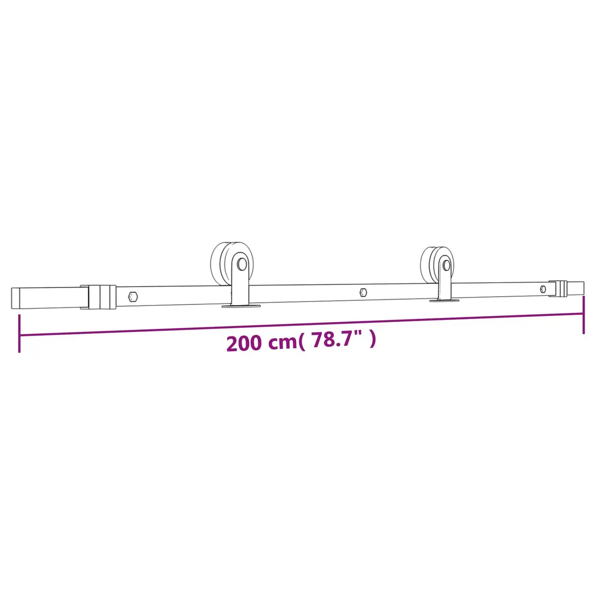 Solid Pine Wood Sliding Door Modern Space-Saving Interior Design 95x210cm