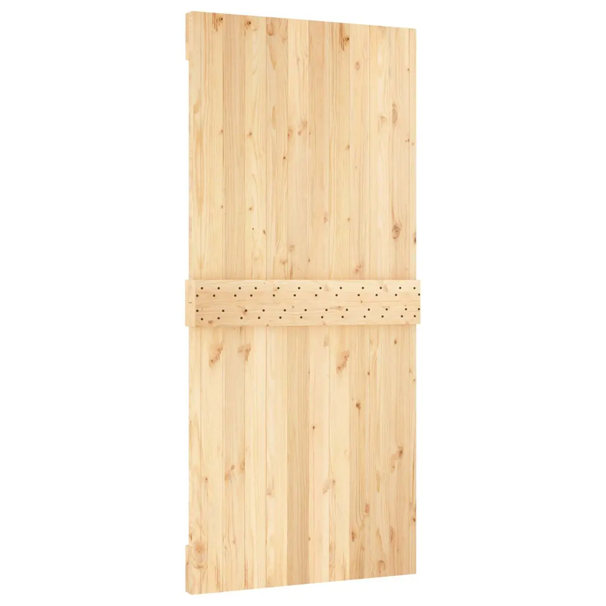 Solid Pine Wood Sliding Door Modern Space-Saving Interior Design 95x210cm