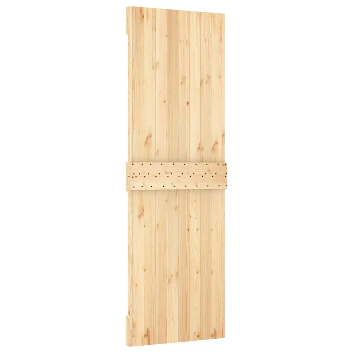 Sliding Door Pine Wood Natural White 70x210cm Space-Saving Room Divider