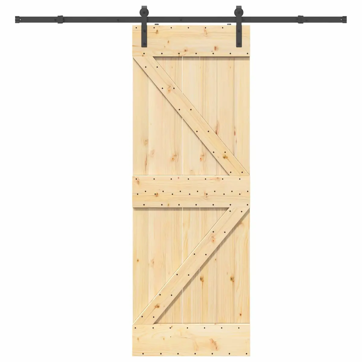 Sliding Door Modern Design Space-Saving Room Divider 70x210cm Natural Pine