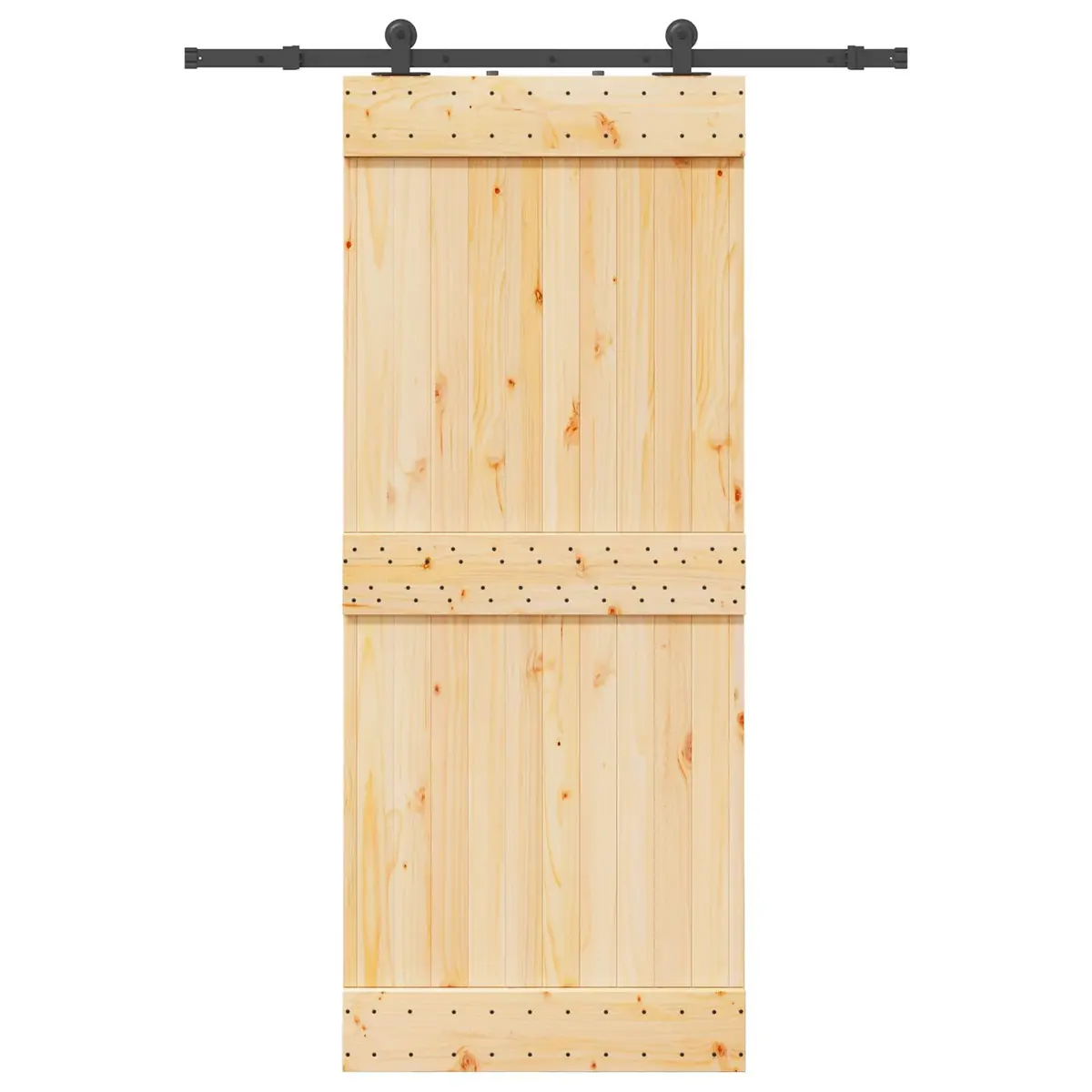 Sliding Door Modern Style Brown Black 85 x 210 cm Space-Saving Room Divider