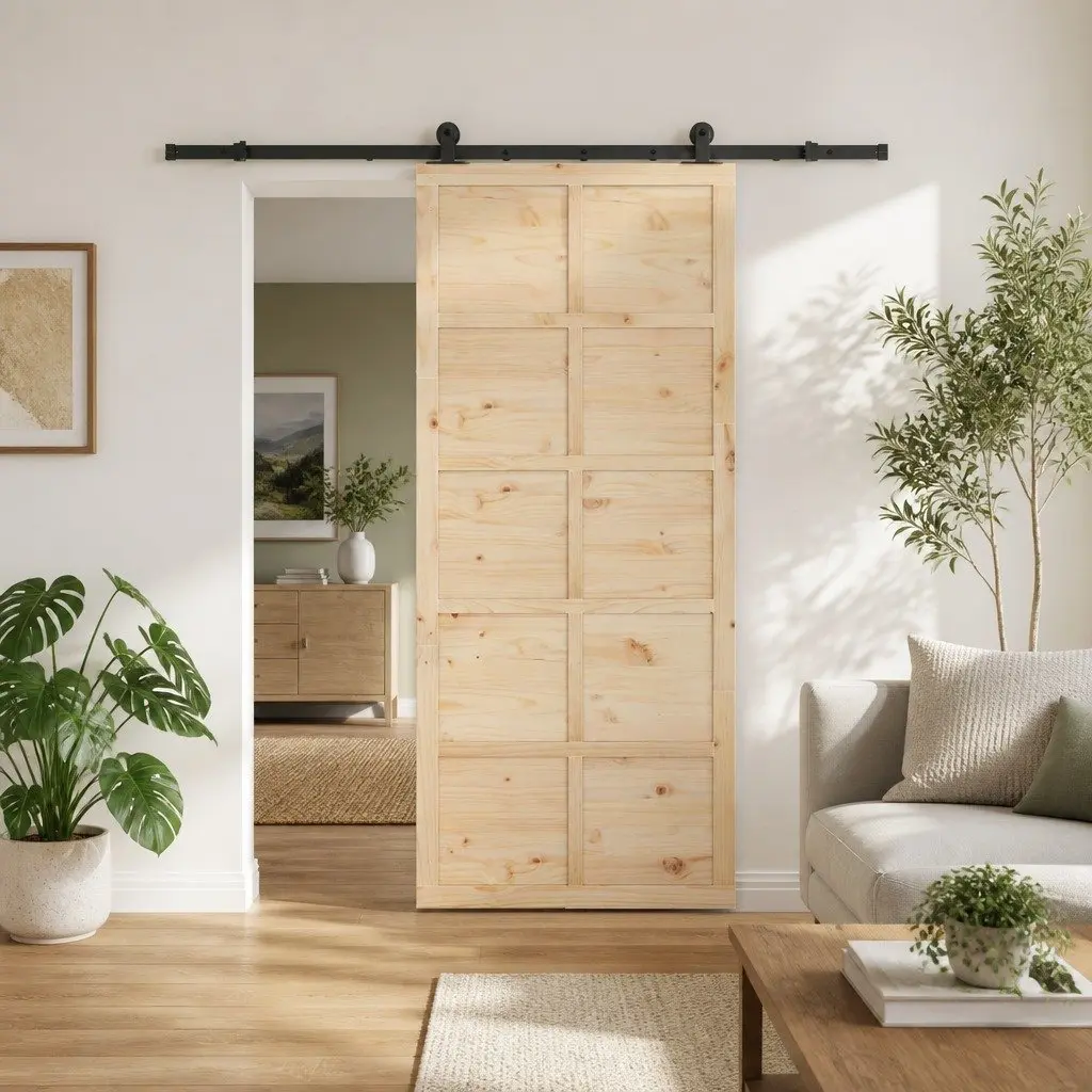 Solid Pine Sliding Door 100 x 208 cm