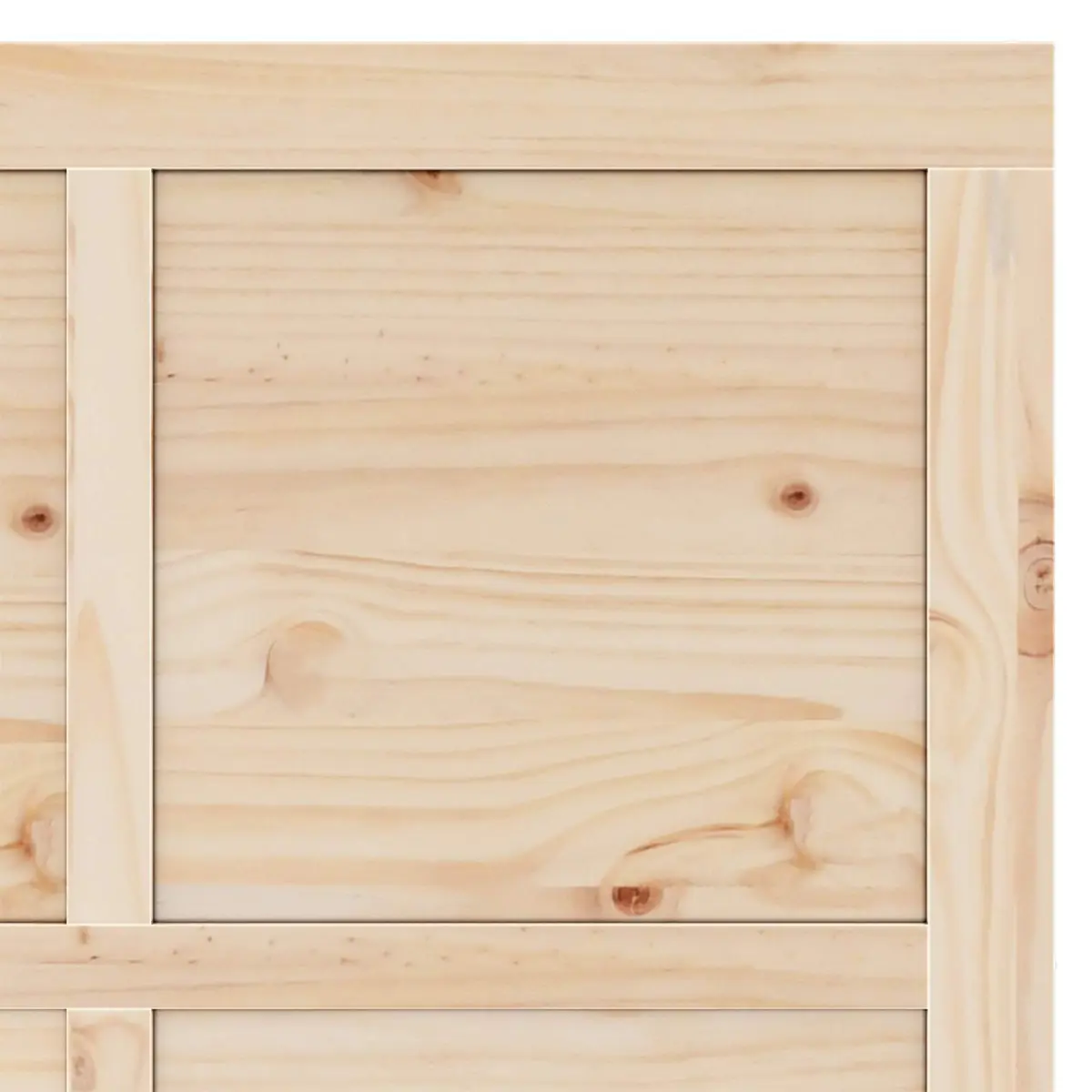Sliding Door Natural Solid Pine Wood 100 x 208 cm Space-Saving Interior Home