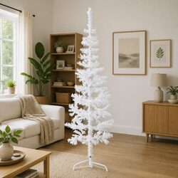 Ideal Half Christmas Tree for Compact Spaces - 180cm White