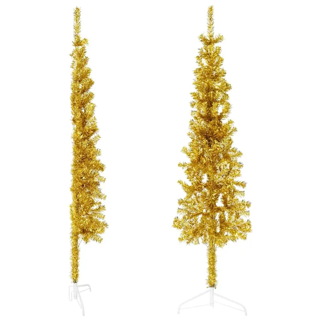 Artificial Half Christmas Tree PVC 150cm Gold