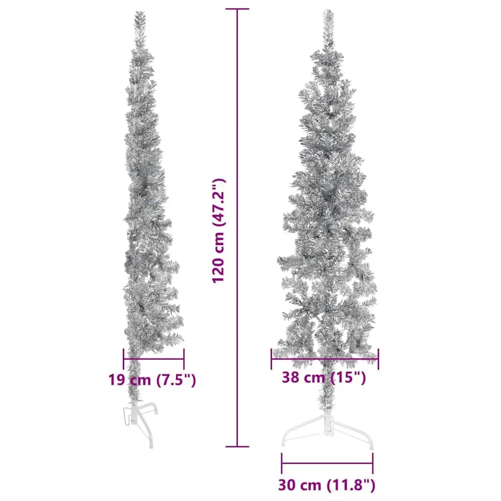 Slim Half Christmas Tree 120cm for Limited Spaces