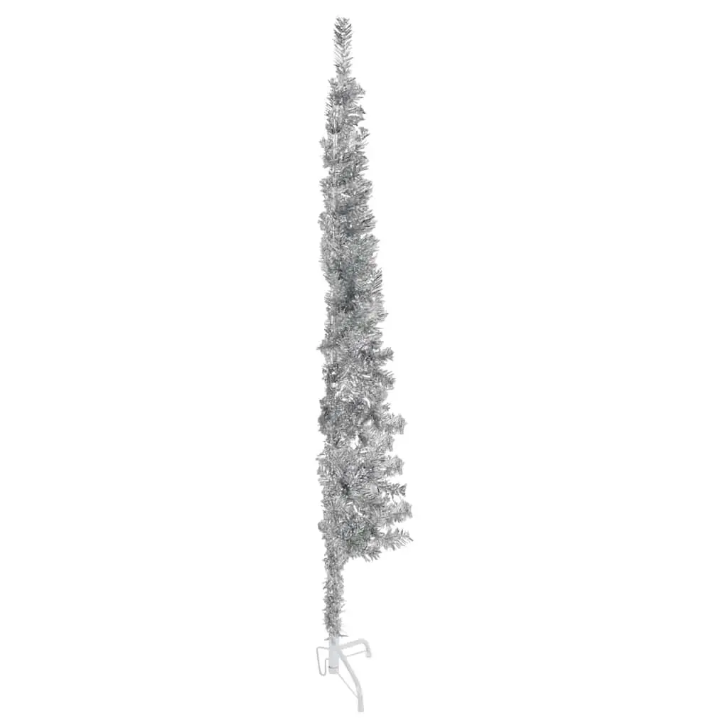 Half Christmas Tree Artificial PVC 180 cm Silver
