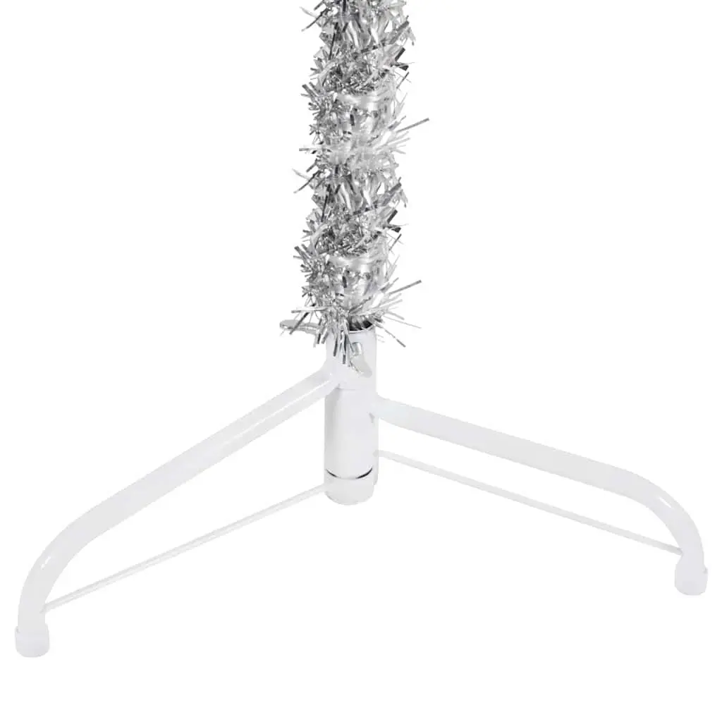 Half Christmas Tree Artificial PVC 180 cm Silver