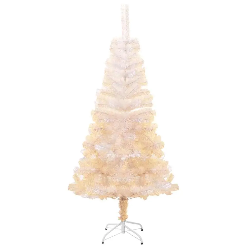 Artificial Christmas Tree PVC 120cm White Bushy Iridescent Tips Seasonal