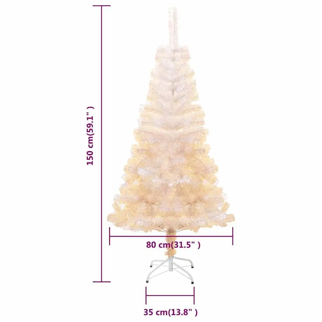 150cm White Christmas Tree for Seasonal Celebrations