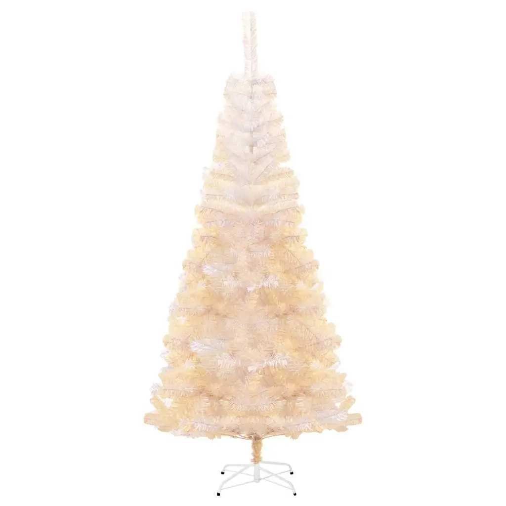 Artificial Christmas Tree Iridescent White Tips PVC 240cm Seasonal Decoration